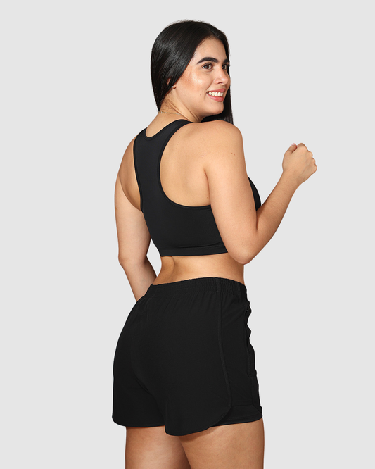 Pantaloneta Doble Short Running Semi Impermeable