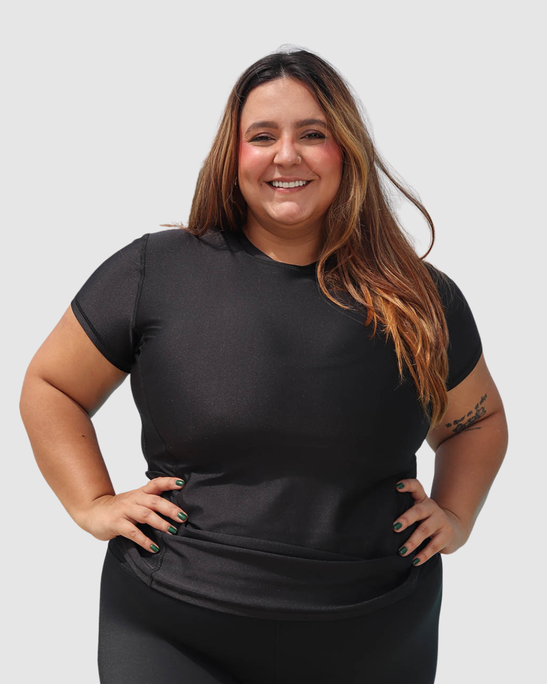 Blusas Deportivas Corte Costado Compresión Lycra