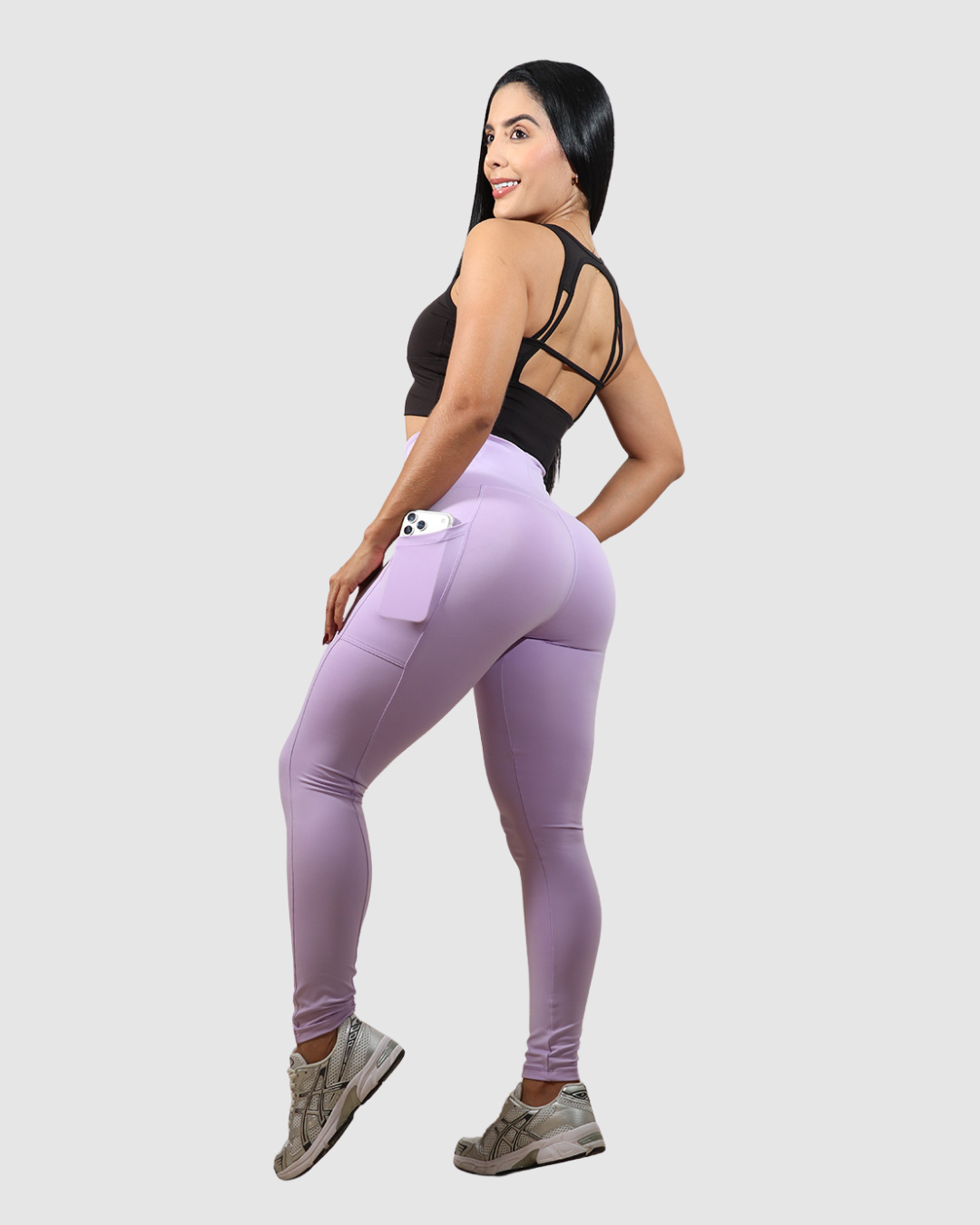 Leggins Tobillero Deportivo con Bolsillos Laterales