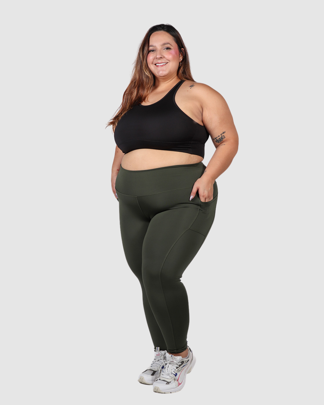 Leggins Tobillero Deportivo con Bolsillos Laterales
