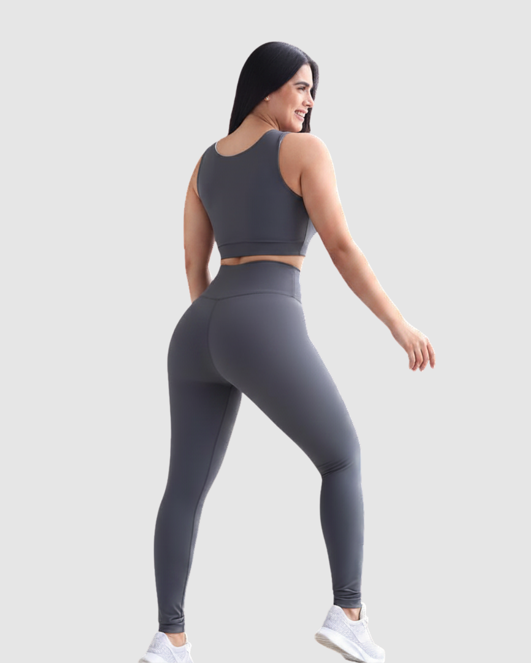 Leggins Pretina Unicolor en Tela Nylon Dama