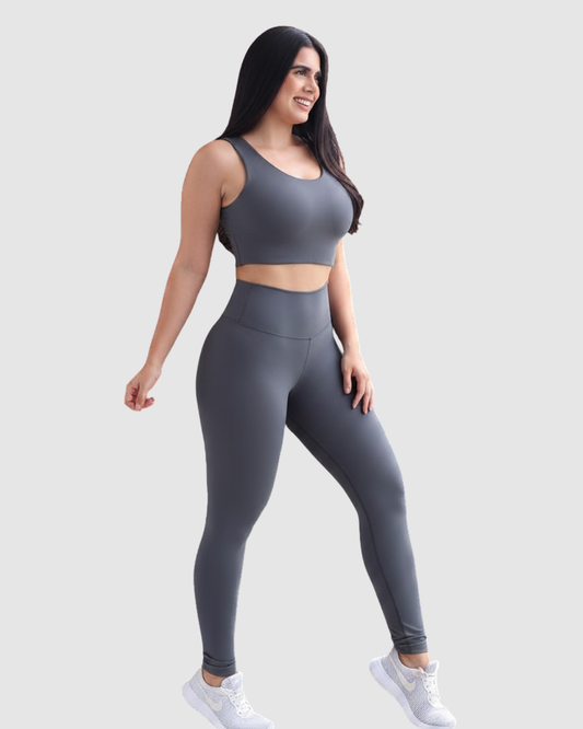 Leggins Pretina Unicolor en Tela Nylon Dama