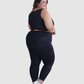 Leggins Pretina Unicolor en Tela Nylon Dama