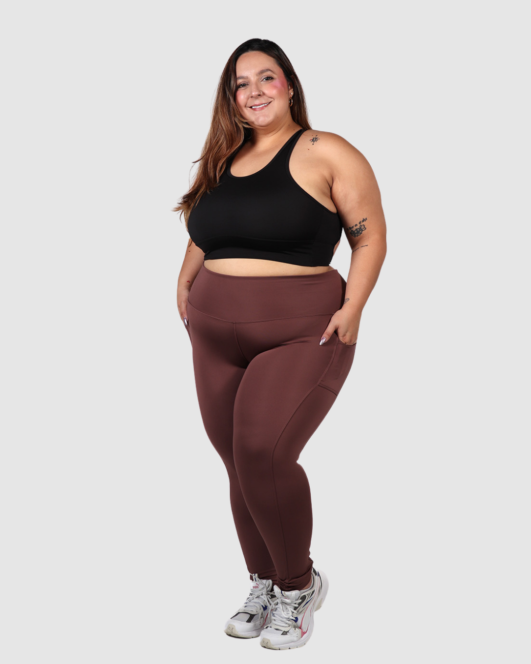 Leggins Tobillero Deportivo con Bolsillos Laterales