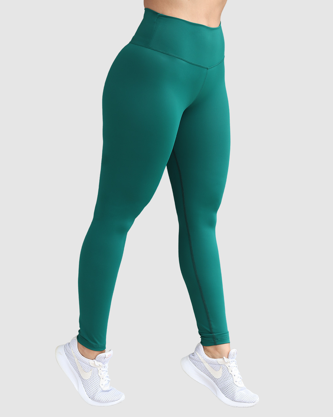 Leggins Pretina Unicolor en Tela Nylon Dama