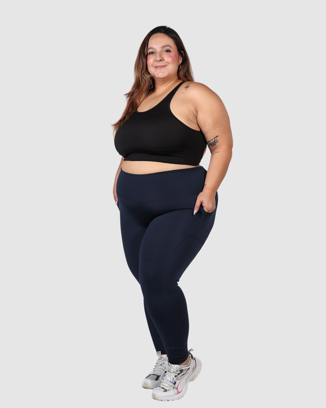 Leggins Tobillero Deportivo con Bolsillos Laterales