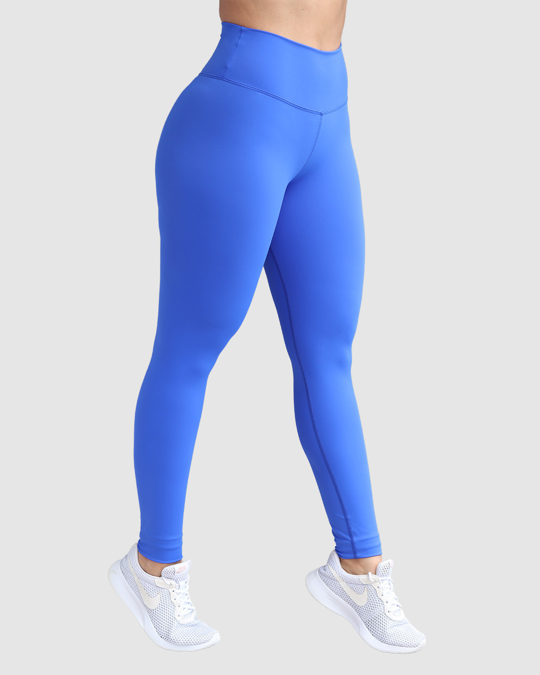 Leggins Pretina Unicolor en Tela Nylon Dama