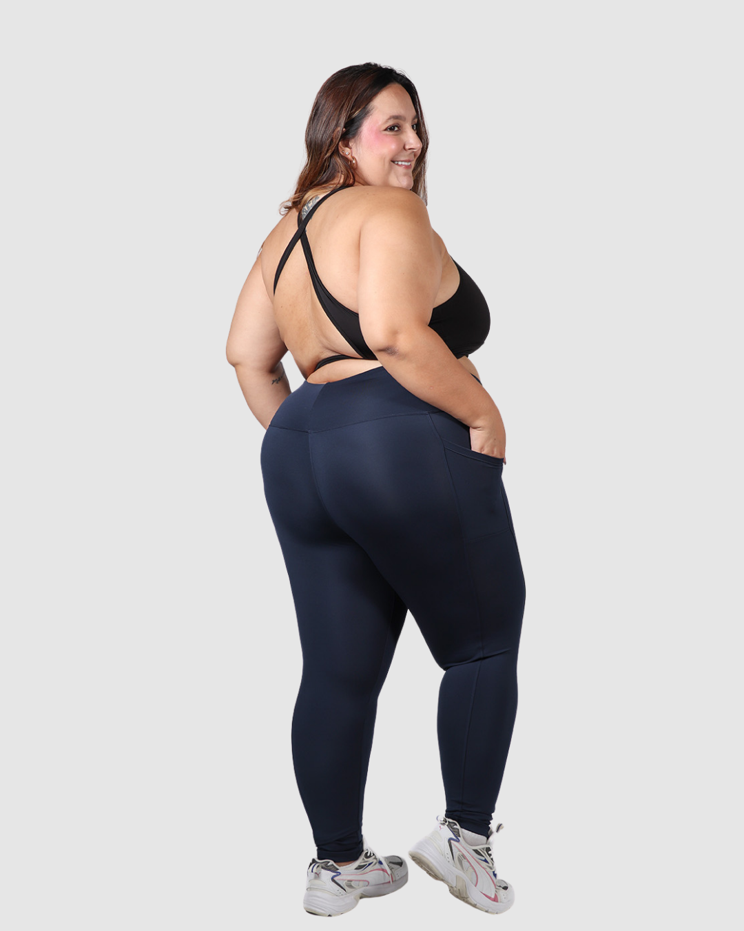 Leggins Tobillero Deportivo con Bolsillos Laterales