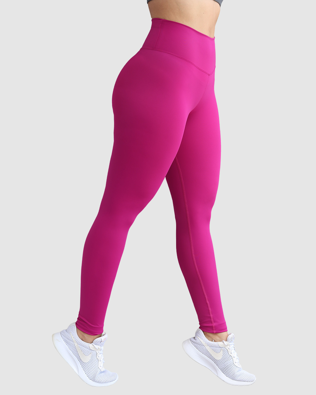 Leggins Pretina Unicolor en Tela Nylon Dama