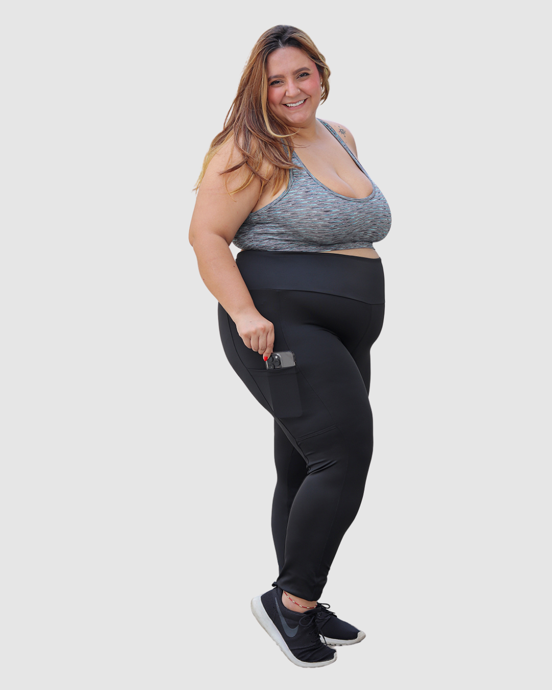 Leggins Tobillero Deportivo con Bolsillos Laterales