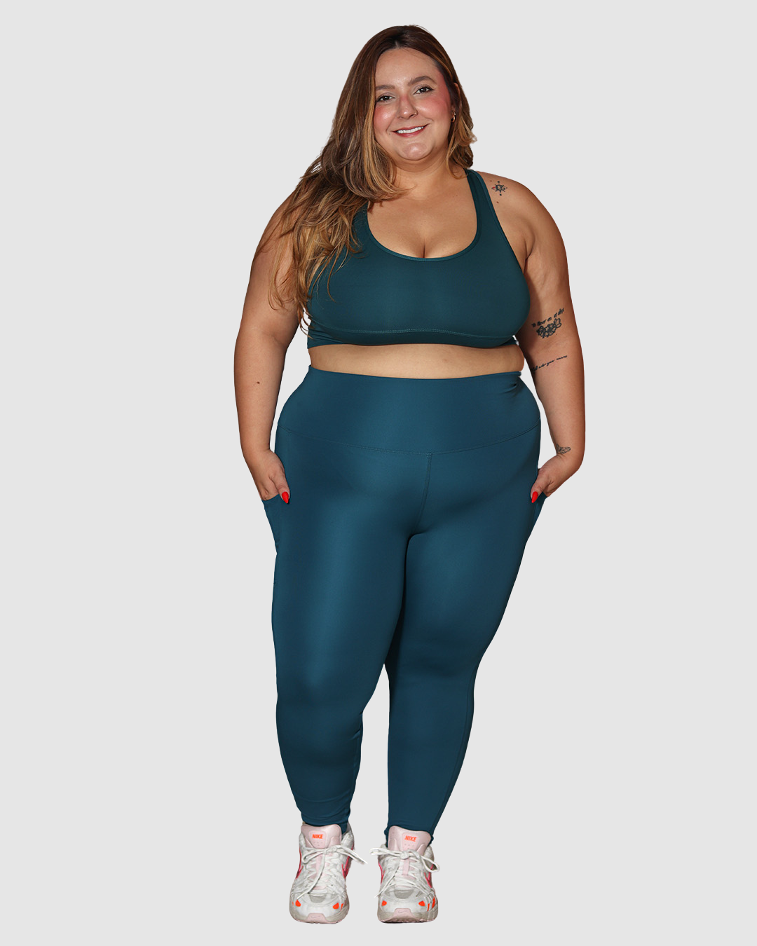 Leggins Tobillero Deportivo con Bolsillos Laterales