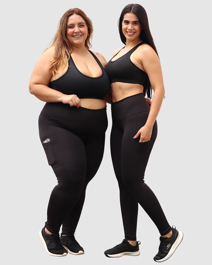 Leggins Tobillero Deportivo con Bolsillos Laterales