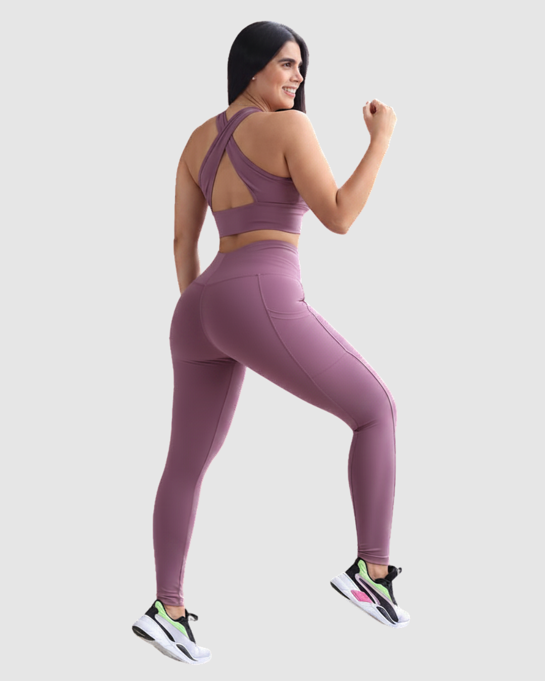 Leggins Tobillero Deportivo con Bolsillos Laterales