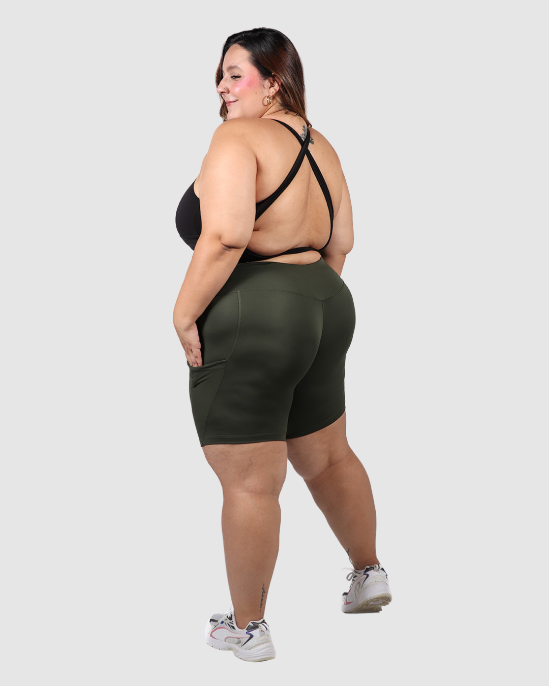 Byker Bolsillos Costados con Control Abdomen en Tela Semi-Suplex
