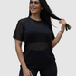 Blusa Velo Manga Oversize Deportiva Mujer