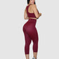 Leggins Unicolor en Tela Nylon Pretina Ancha 3/4, Control Abdomen