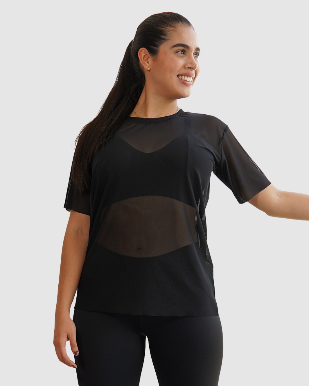 Blusa Velo Manga Oversize Deportiva Mujer
