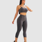 Leggins Unicolor en Tela Nylon Pretina Ancha 3/4, Control Abdomen