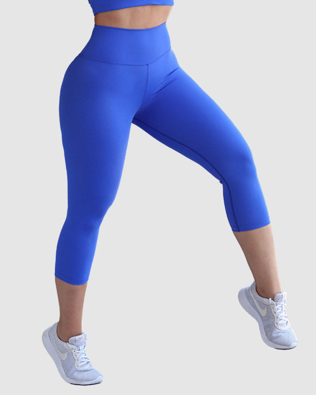 Leggins Unicolor en Tela Nylon Pretina Ancha 3/4, Control Abdomen