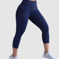 Leggins Unicolor en Tela Nylon Pretina Ancha 3/4, Control Abdomen