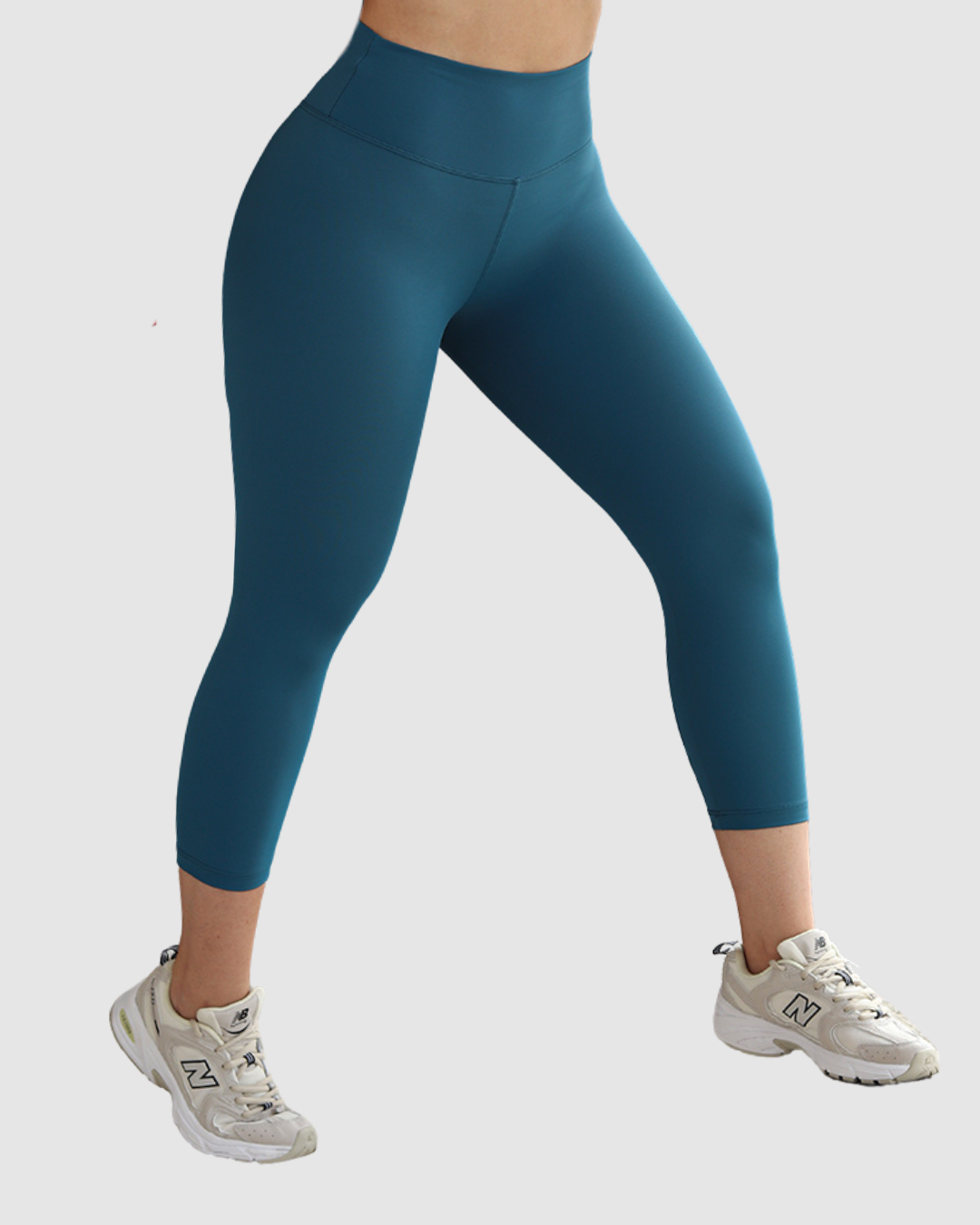 Leggins Unicolor en Tela Nylon Pretina Ancha 3/4, Control Abdomen