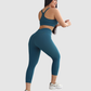 Leggins Unicolor en Tela Nylon Pretina Ancha 3/4, Control Abdomen