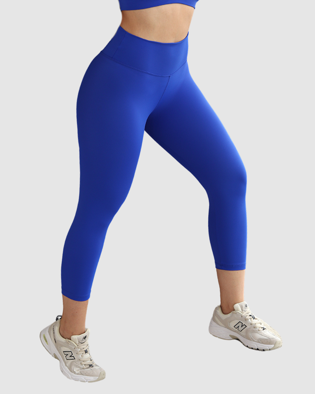 Leggins Unicolor en Tela Nylon Pretina Ancha 3/4, Control Abdomen