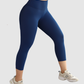 Leggins Unicolor en Tela Nylon Pretina Ancha 3/4, Control Abdomen