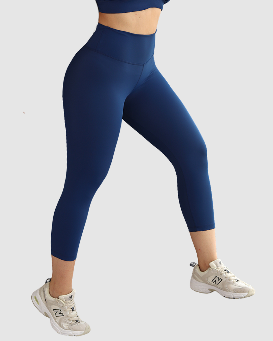 Leggins Unicolor en Tela Nylon Pretina Ancha 3/4, Control Abdomen