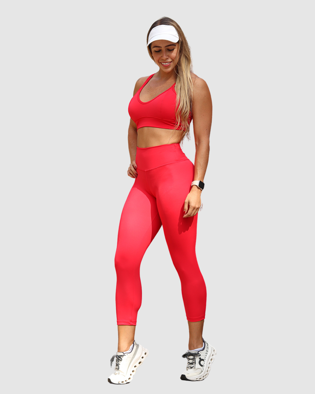 Leggins Unicolor en Tela Nylon Pretina Ancha 3/4, Control Abdomen