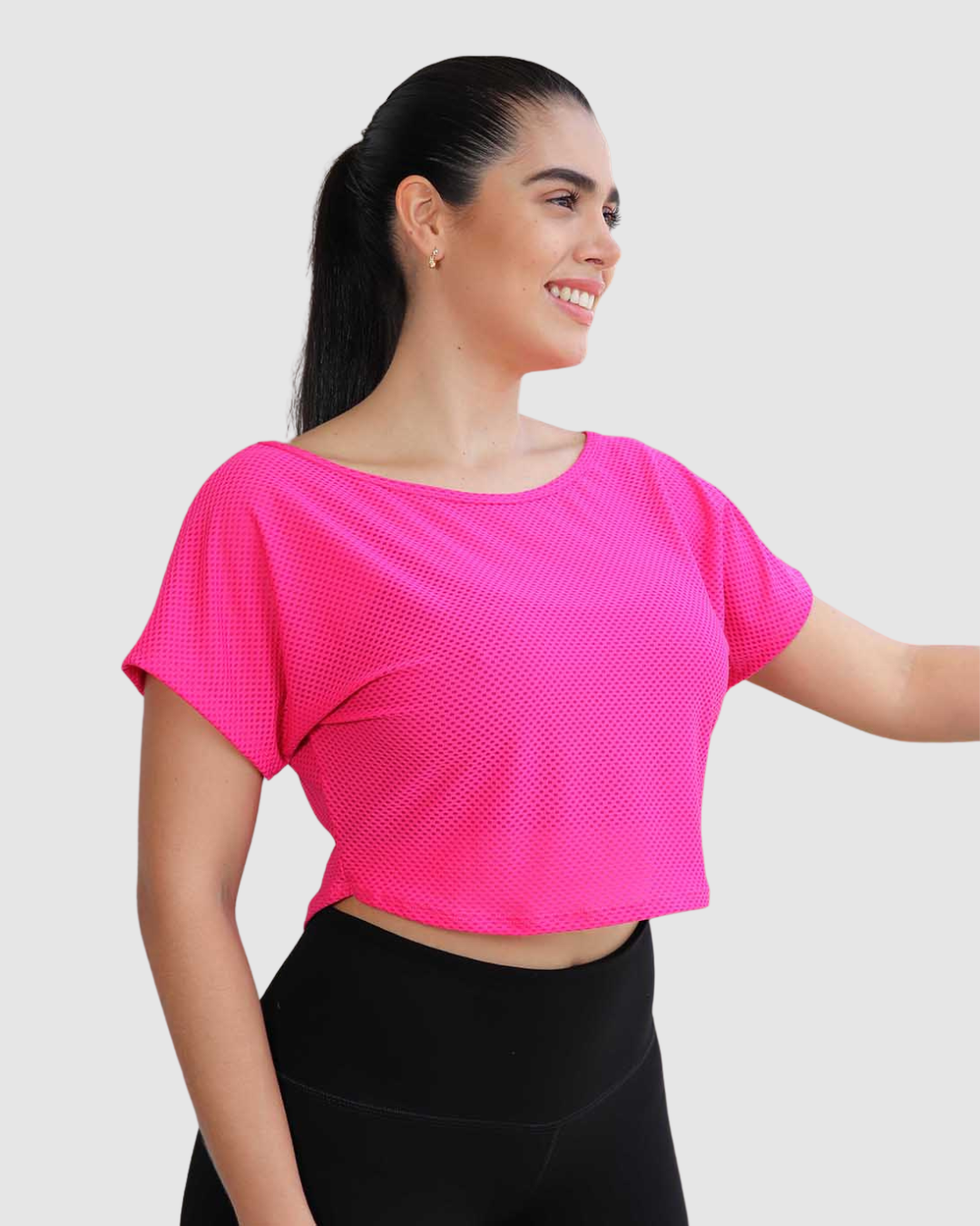 Blusa Malla Deportiva hombro caído Dama