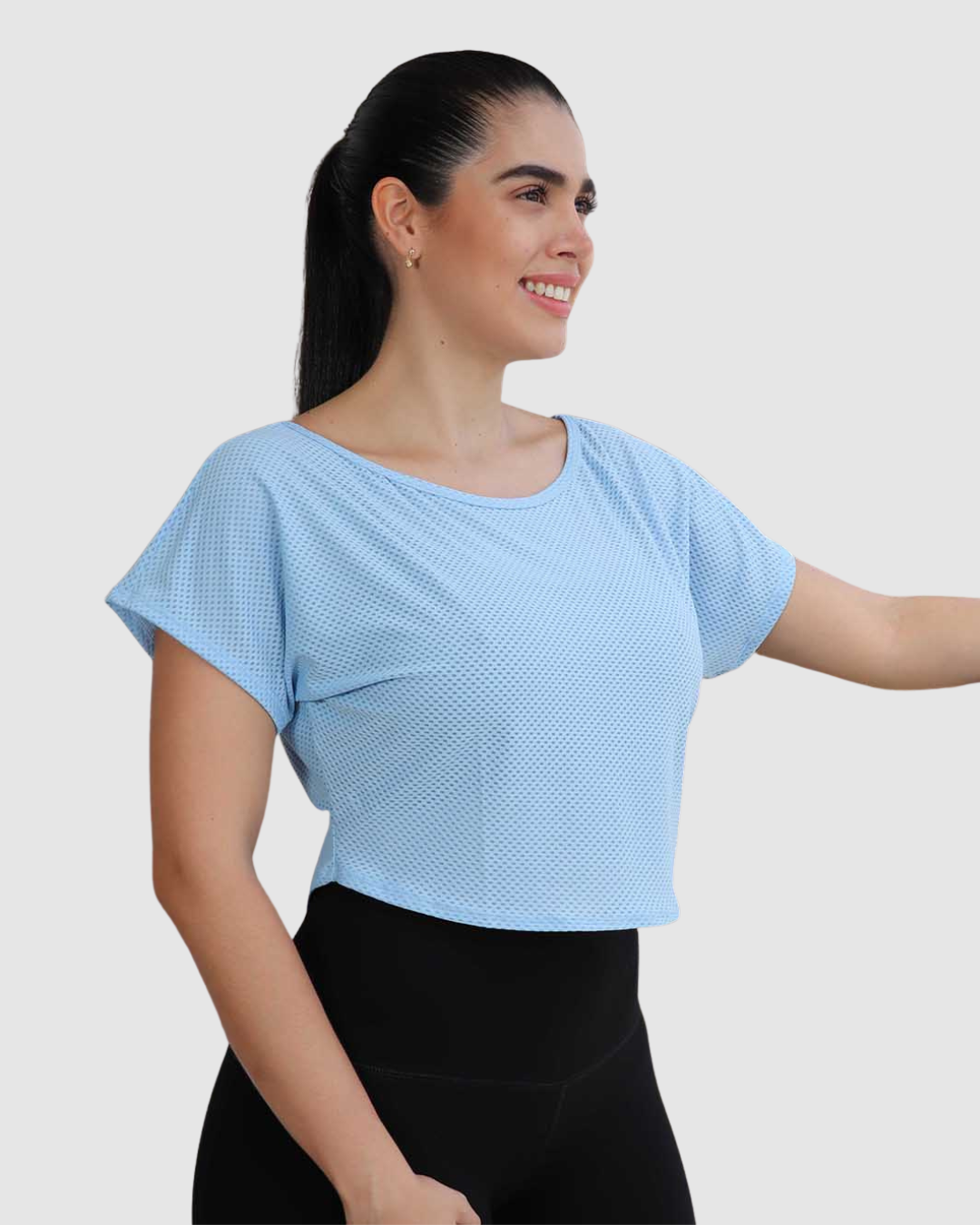 Blusa Malla Deportiva hombro caído Dama