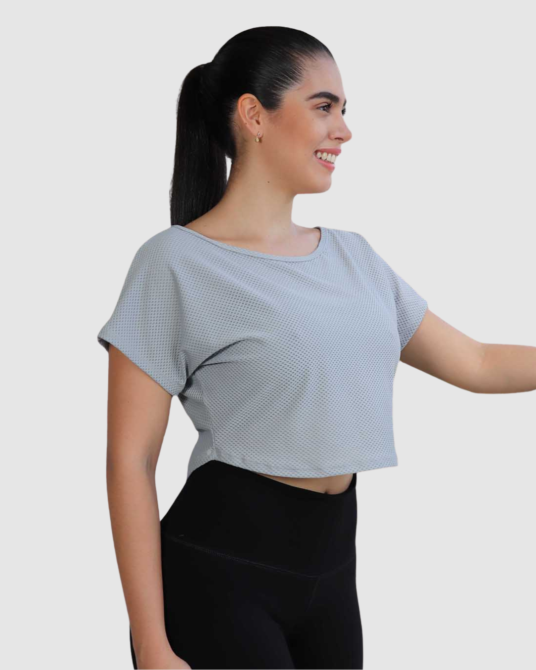 Blusa Malla Deportiva hombro caído Dama