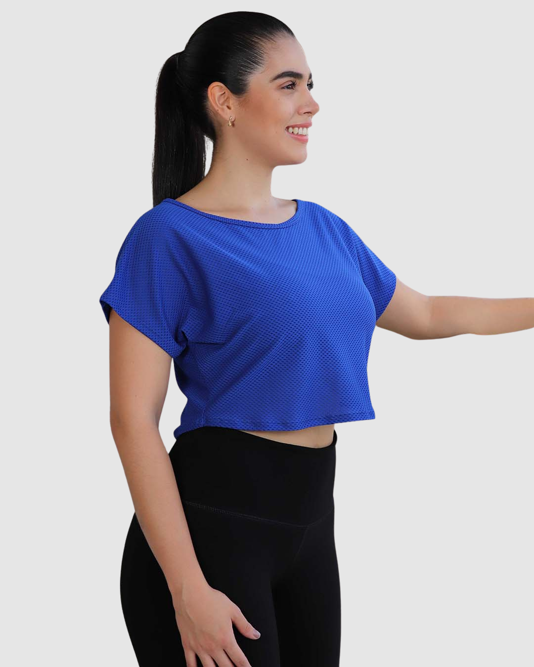 Blusa Malla Deportiva hombro caído Dama