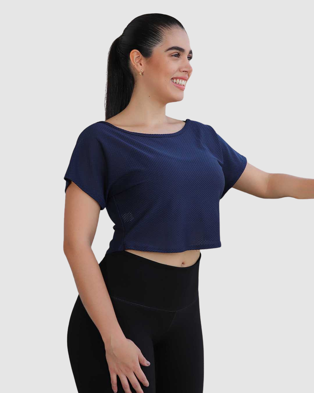 Blusa Malla Deportiva hombro caído Dama