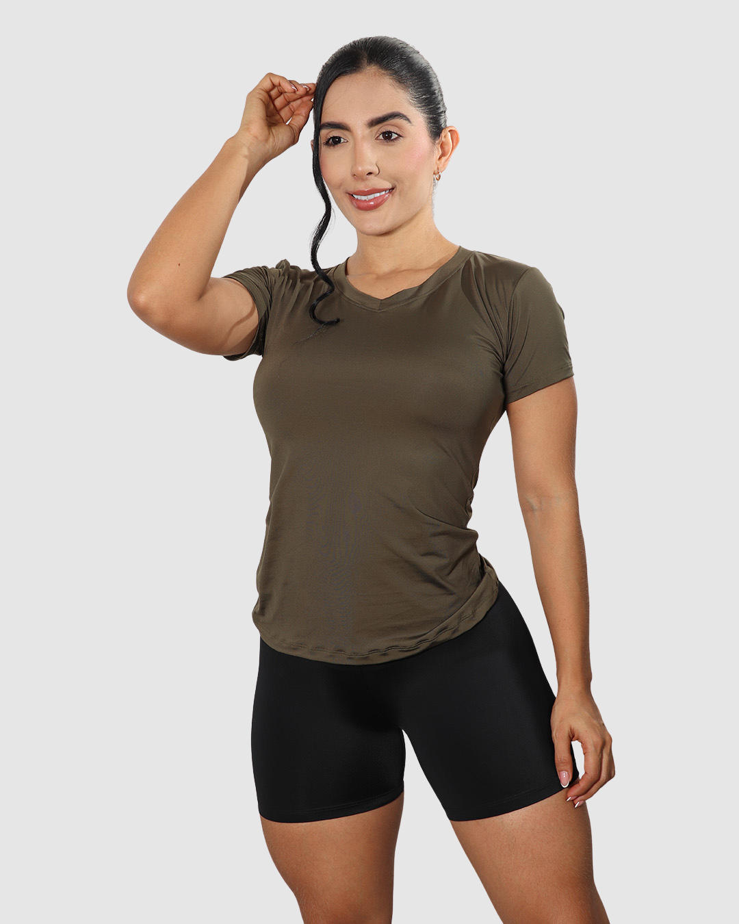 Camiseta Deportiva Dama Cuello v Tela Fria