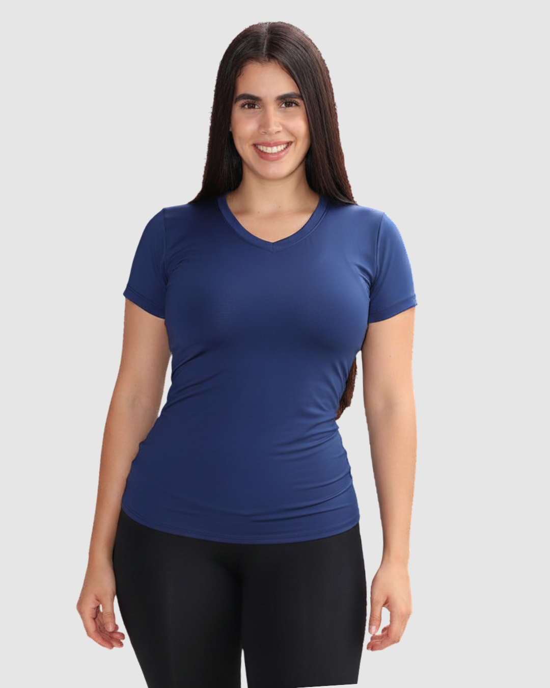 Camiseta Deportiva Dama Cuello v Tela Fria