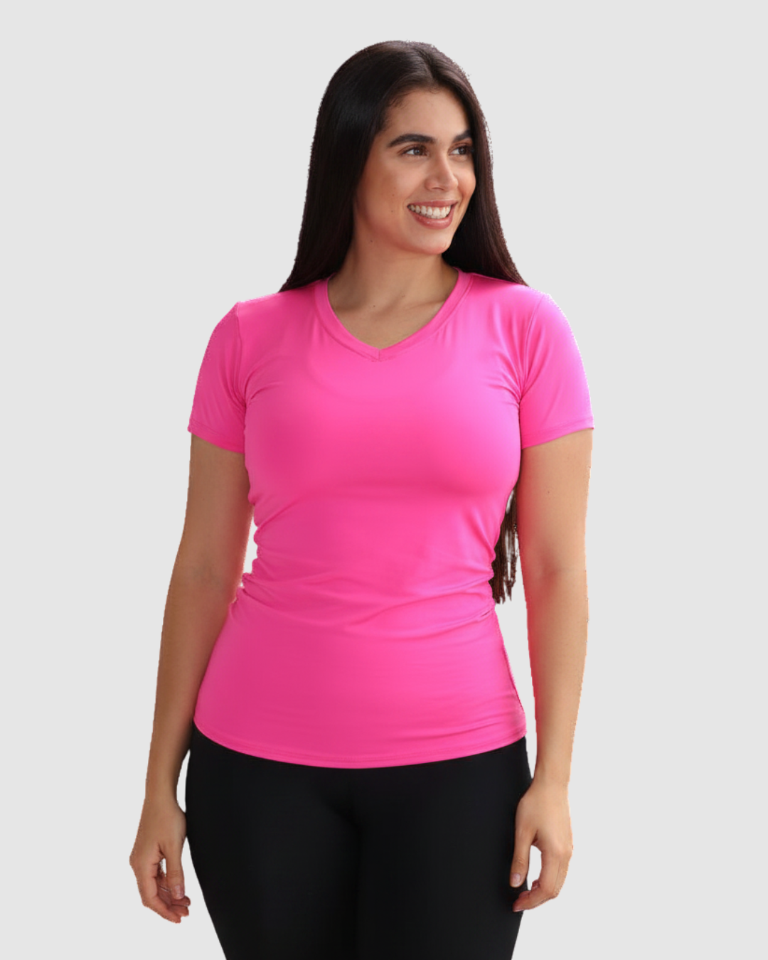Camiseta Deportiva Dama Cuello v Tela Fria