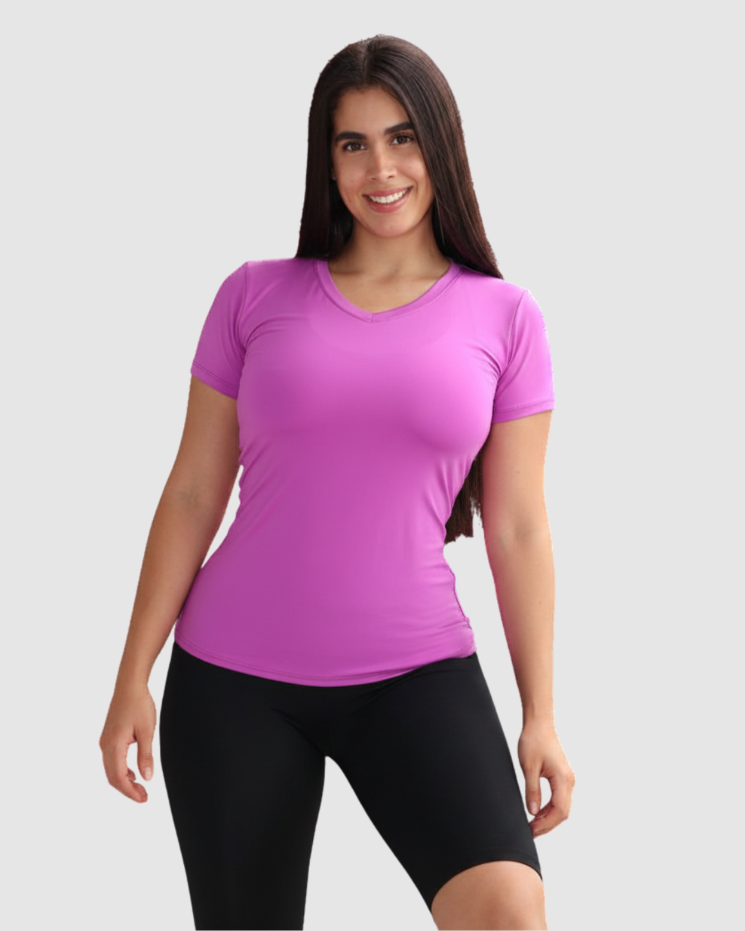 Camiseta Deportiva Dama Cuello v Tela Fria