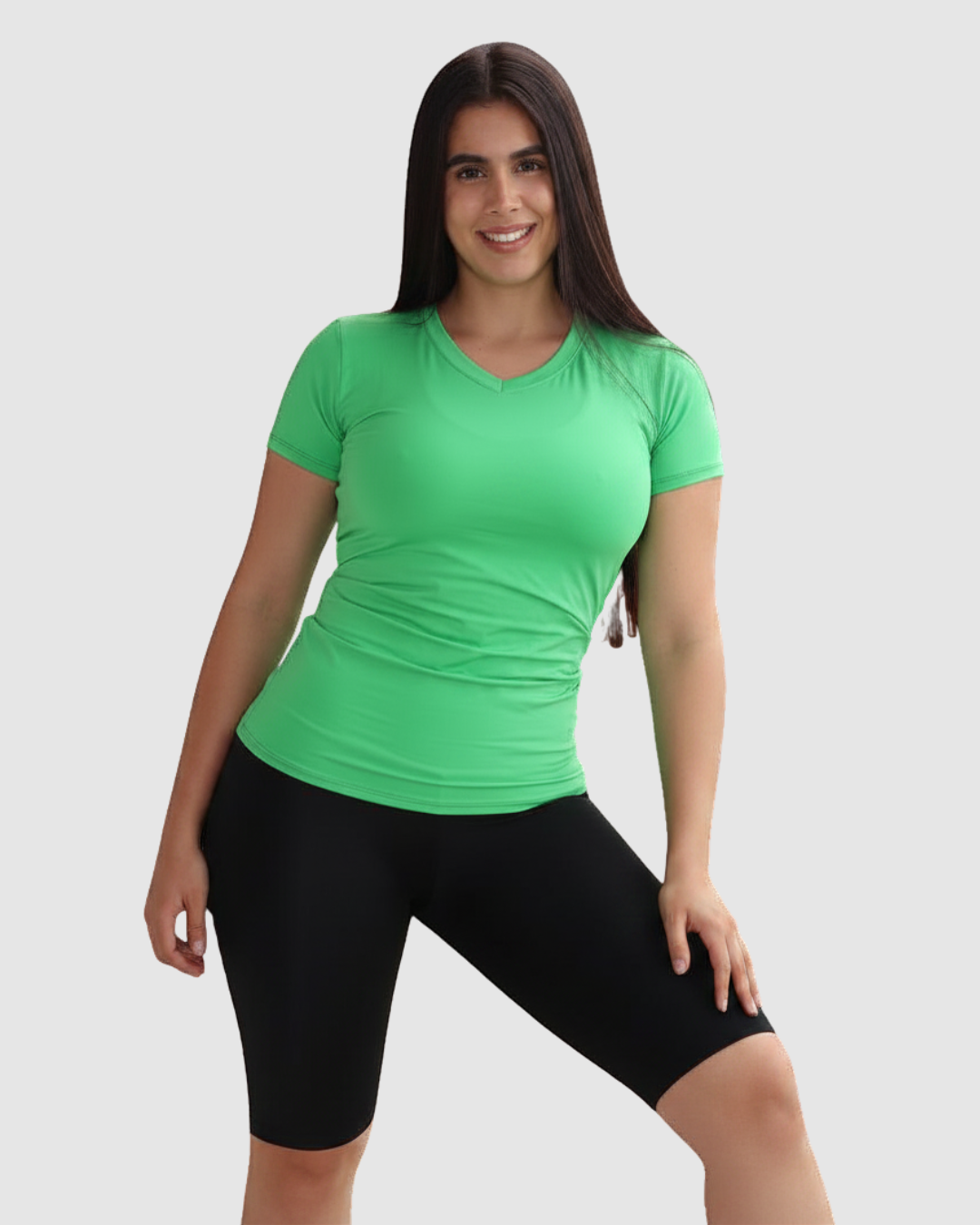 Camiseta Deportiva Dama Cuello v Tela Fria