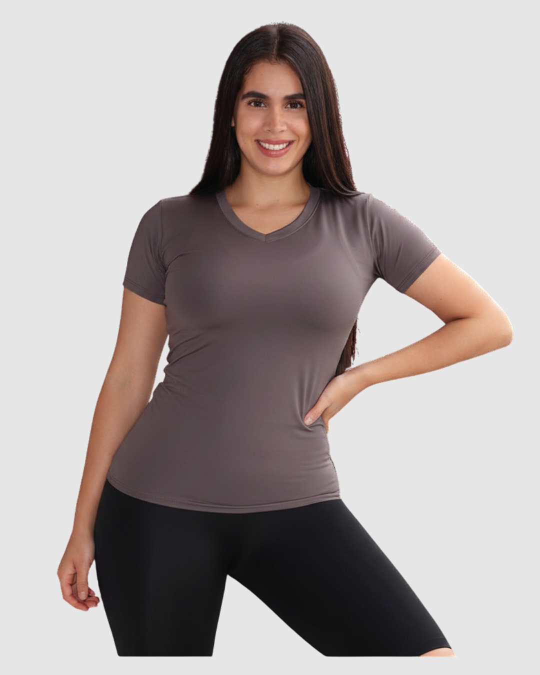 Camiseta Deportiva Dama Cuello v Tela Fria