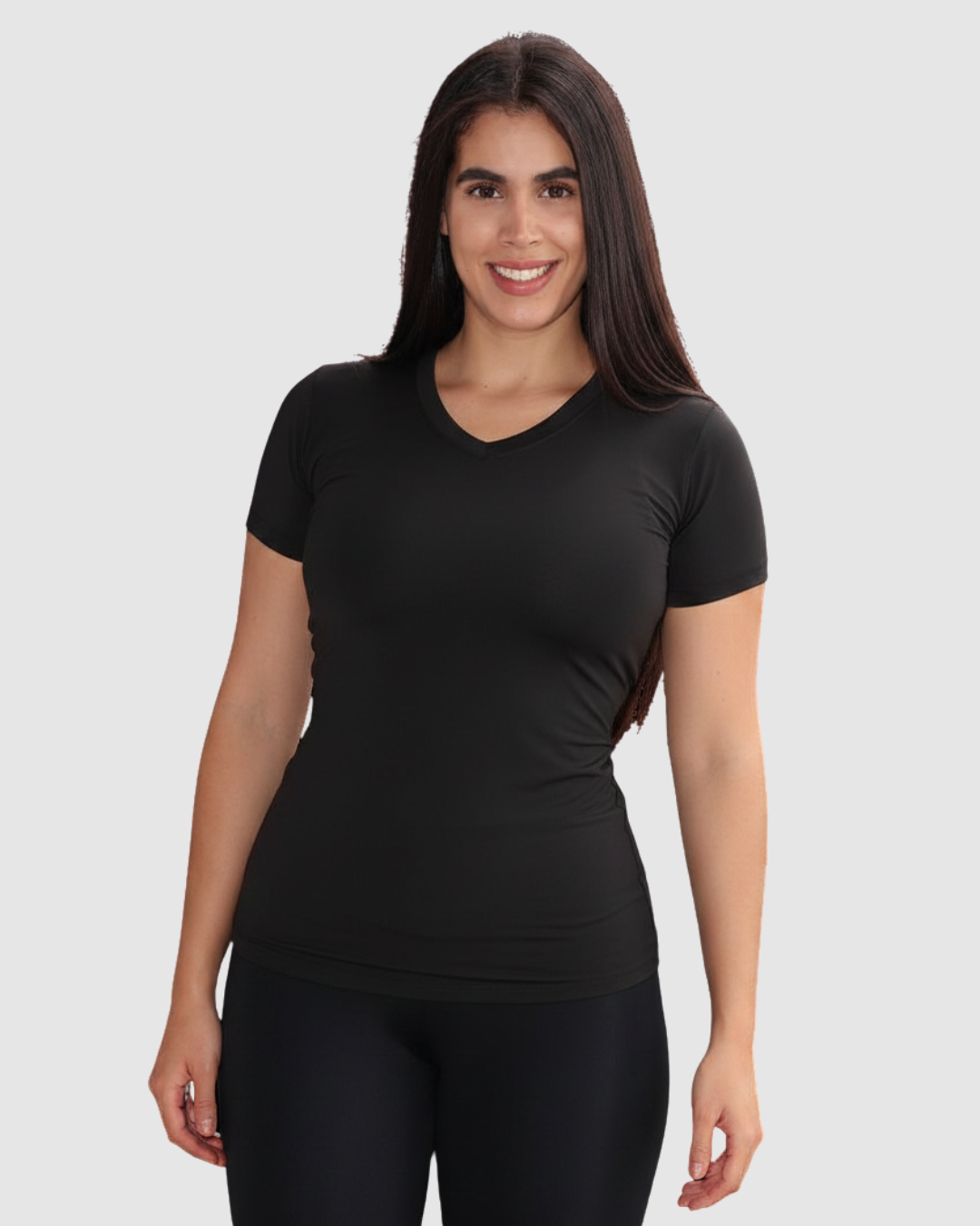 Camiseta Deportiva Dama Cuello v Tela Fria