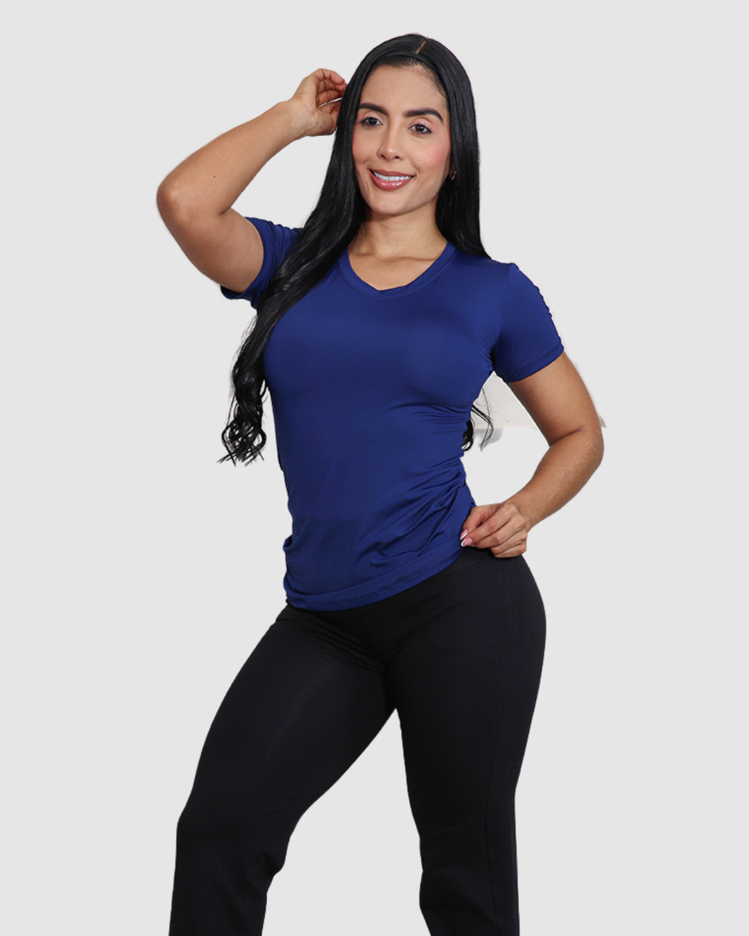 Camiseta Deportiva Dama Cuello v Tela Fria