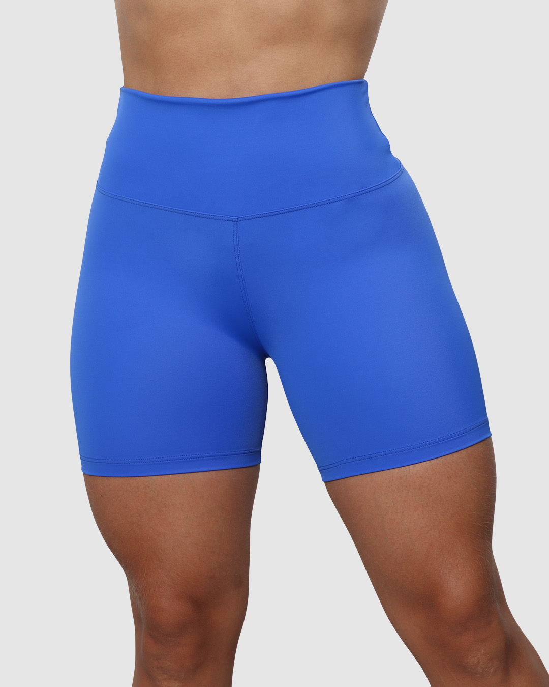 Short Unicolor Pretina Alta en Tela Nylon Mujer