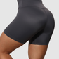 Short Unicolor Pretina Alta en Tela Nylon Mujer