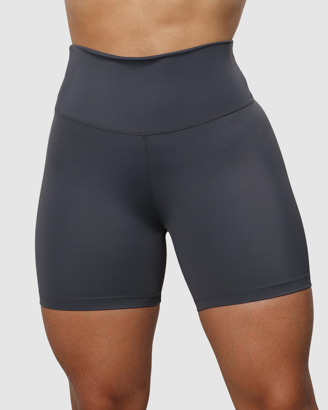 Short Unicolor Pretina Alta en Tela Nylon Mujer