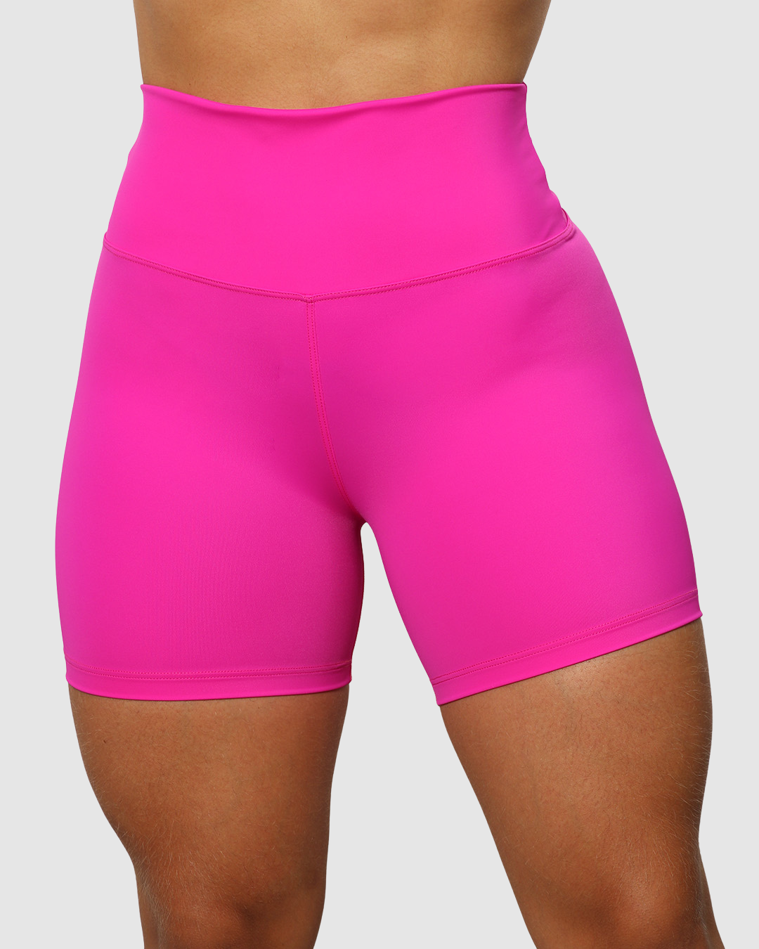 Short Unicolor Pretina Alta en Tela Nylon Mujer