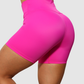 Short Unicolor Pretina Alta en Tela Nylon Mujer