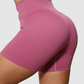 Short Unicolor Pretina Alta en Tela Nylon Mujer