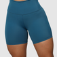 Short Unicolor Pretina Alta en Tela Nylon Mujer